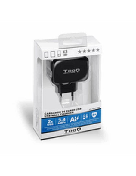 Chargeur mural TooQ TQWC-1S02 USB 17W Noir 17 W