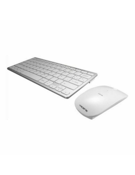 Clavier et souris sans fil Tacens Levis Combo V2 Blanc Espagnol Qwerty