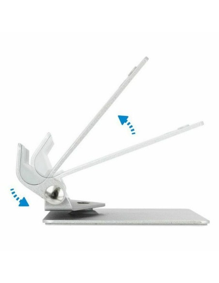 Support pour téléphone portable ou tablette TooQ PH0002-S 90º 360º Argenté