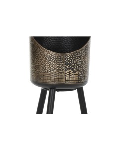 Set de pots DKD Home Decor Noir Cuivre Métal Vintage 26 x 26 x 70 cm 2