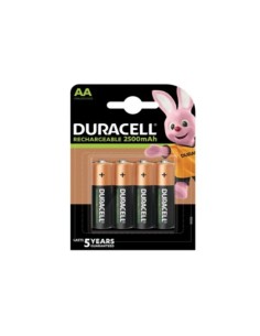 Piles Rechargeables DURACELL HR6DX1500 AA HR6 NiMh 2500 mAh 2500 mAh 1,2 V (4 Unités)