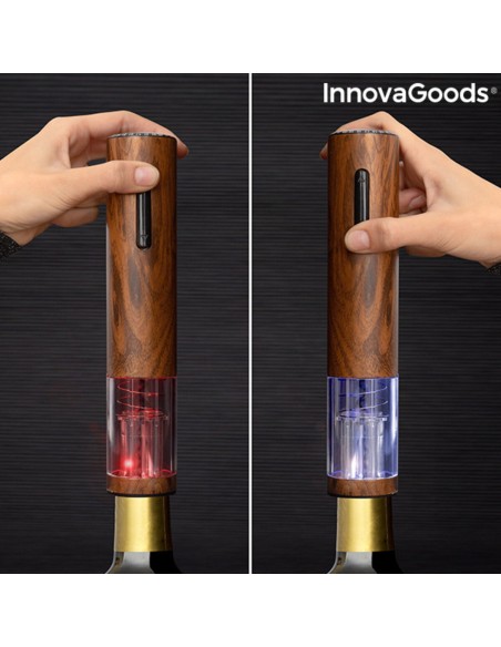 Tire-bouchon automatique  rechargeable  effet bois Corkout InnovaGoods