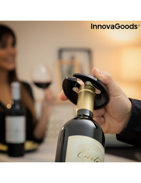 Tire-bouchon automatique  rechargeable  effet bois Corkout InnovaGoods
