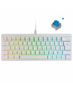 Clavier pour jeu Mars Gaming MKMINIPROWBES Blanc Qwerty US 2