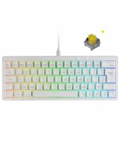 Clavier pour jeu Mars Gaming MKMINIPROWYES Blanc Qwerty US 2