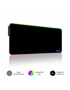 Tapis de Souris Subblim SUBMP-02RGB01 Noir Multicouleur XL (1 Unité)