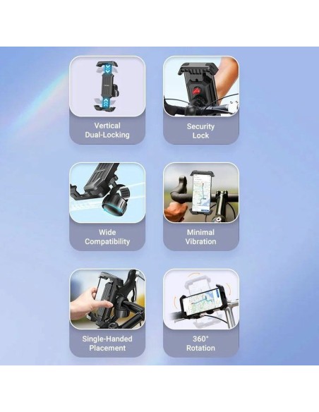 Support Smartphone pour Vélo Vention KSFB0 Noir