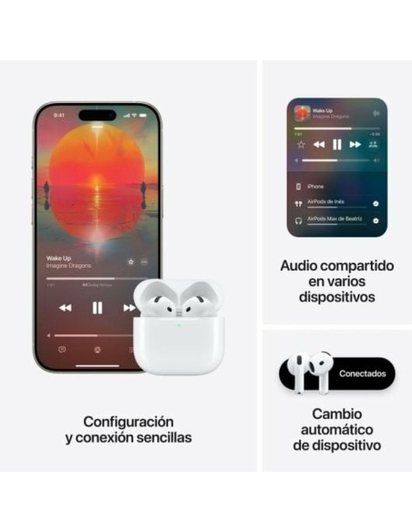 Écouteurs in Ear Bluetooth Apple AirPods 4 Blanc