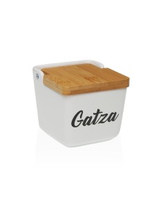 Salière avec couvercle Versa GATZA Blanc Céramique 12,2 x 11,5 x 12,2 cm