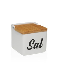Salière avec couvercle Versa Sal Blanc Céramique 12,2 x 11,5 x 12,2 cm