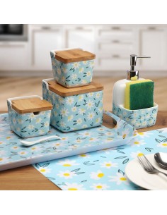 Salière avec couvercle Versa DAISY  Céramique 12,2 x 11,5 x 12,2 cm 2