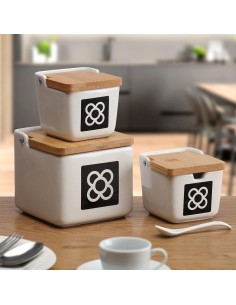Salière avec couvercle Versa Céramique 8,8 x 8,5 x 8,8 cm 2