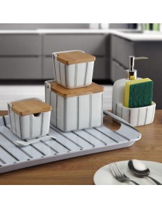 Salière avec couvercle Versa G-LINES Céramique 12,2 x 11,5 x 12,2 cm 2