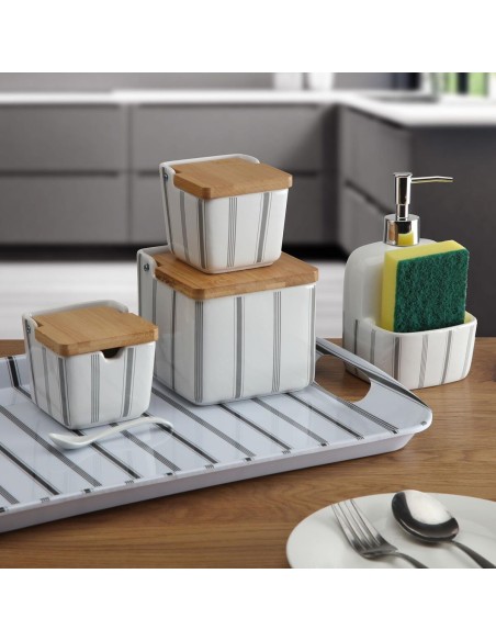 Salière avec couvercle Versa G-LINES Céramique 12,2 x 11,5 x 12,2 cm
