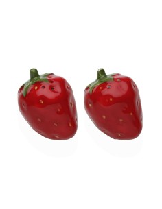 Salière et Poivrière Versa Céramique Dolomite Fraise 6,3 X 7,3 X 6,3 CM