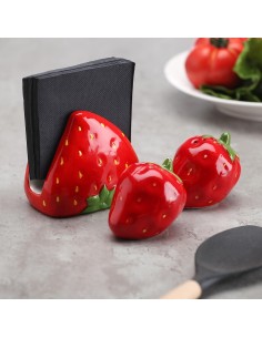 Salière et Poivrière Versa Céramique Dolomite Fraise 6,3 X 7,3 X 6,3 CM 2