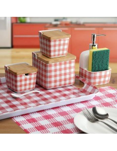 Salière avec couvercle Versa VICHY  Céramique 12,2 x 11,5 x 12,2 cm 2