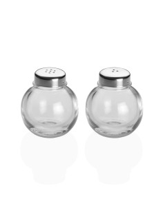 Salière et Poivrière Versa Métal Verre