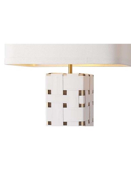 Lampe de bureau Home ESPRIT Blanc Doré
