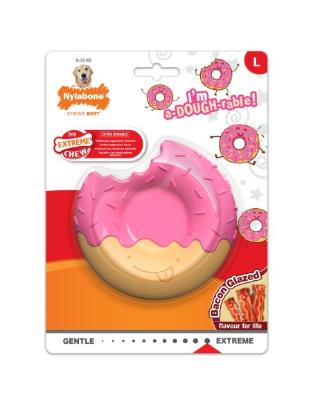 Jouet pour chien Nylabone Rose Bacon L