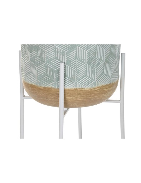 Cache-pot DKD Home Decor Bicolore Métal 35 x 35 x 91 cm Rond (2 Unités)