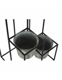 Cache-pot DKD Home Decor Gris Métal Usé 34 x 34 x 71 cm Rond 2