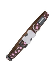 Collier pour Chien Red Dingo Style Rose Pois (2,5 x 41-63 cm)