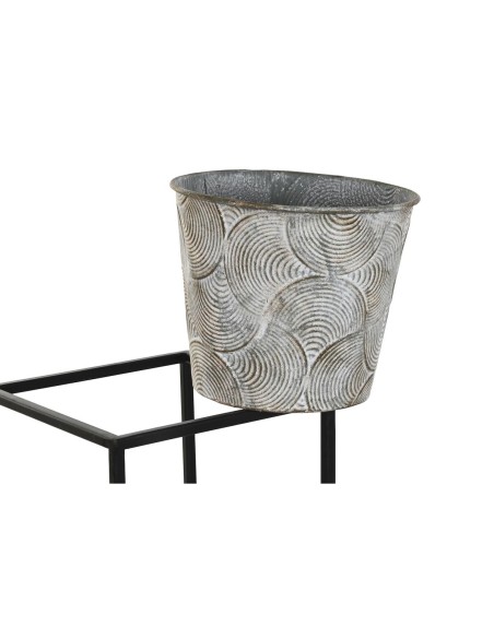 Cache-pot DKD Home Decor Gris Métal Usé 34 x 34 x 71 cm Rond