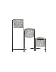 Cache-pot DKD Home Decor Gris Métal (82 x 25 x 81 cm)