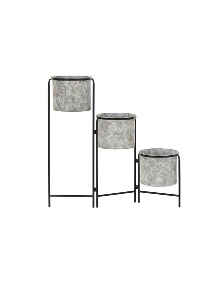 Cache-pot DKD Home Decor Gris Métal (82 x 25 x 81 cm)