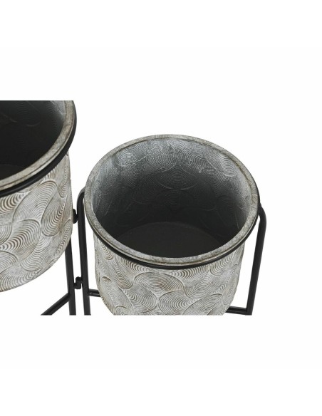 Cache-pot DKD Home Decor Gris Métal (82 x 25 x 81 cm)