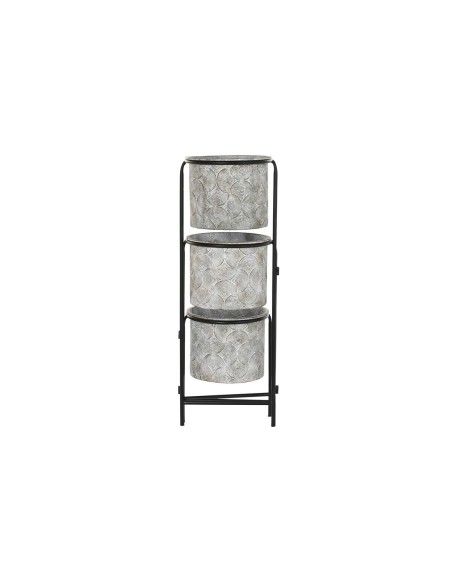 Cache-pot DKD Home Decor Gris Métal (82 x 25 x 81 cm)