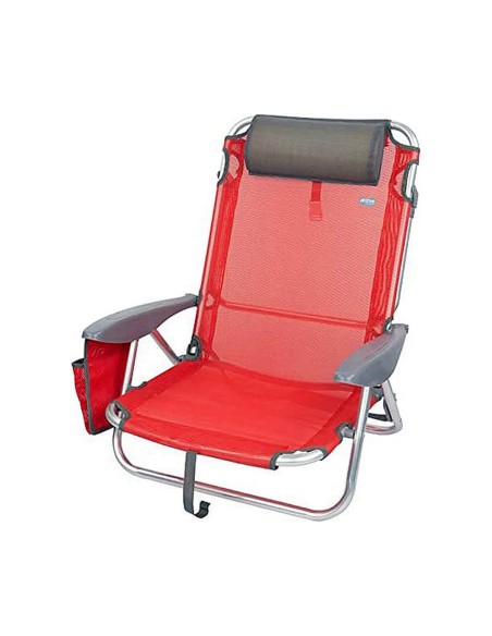 Chaise de Plage Aktive Rouge 51 x 45 x 76 cm