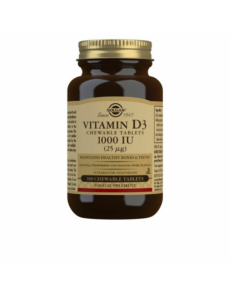 Vitamine D3 (cholécalciférol) Solgar 1000 iu (100 comprimés)
