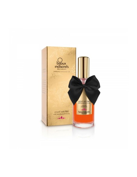 Huile de massage érotique Bijoux Cosmetiques Light My Fire 100 ml Fraise Effet chaleur