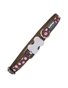 Collier pour Chien Red Dingo Style Rose Pois (2 x 31-47 cm)