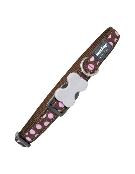 Collier pour Chien Red Dingo Style Rose Pois (2 x 31-47 cm)
