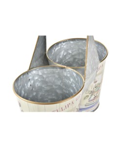 Cache-pot DKD Home Decor Rose Métal Shabby Chic 24 x 12 x 23 cm 2