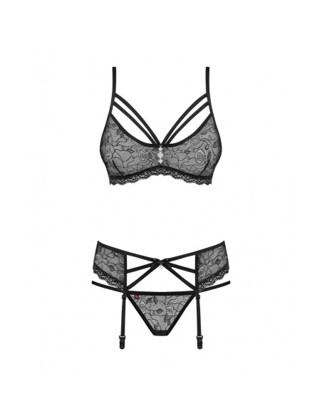 Ensemble de Lingerie Obsessive 818-SEG-1 Noir L/XL