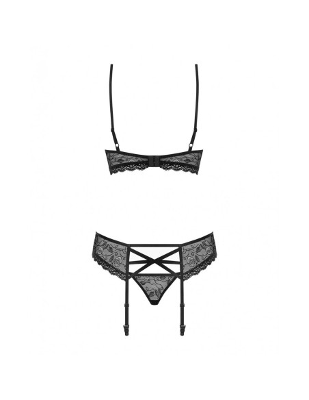 Ensemble de Lingerie Obsessive 818-SEG-1 Noir L/XL