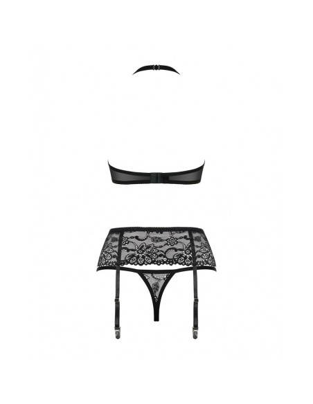 Ensemble de Lingerie en Dentelle Obsessive 838-SEG-1 Noir S/M