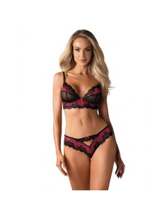 Ensemble de Lingerie Obsessive Tulia Noir S/M