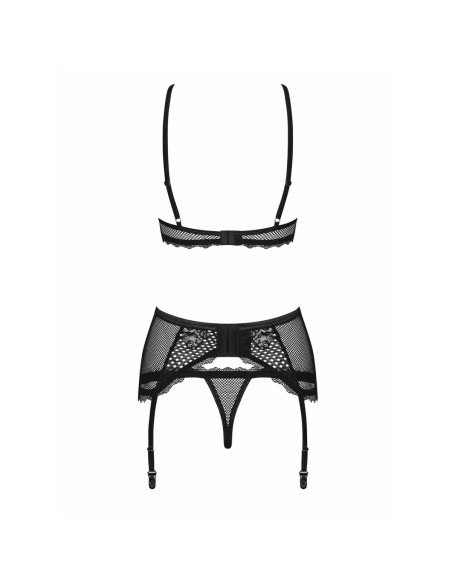 Ensemble de Lingerie Obsessive Basitta Noir S/M