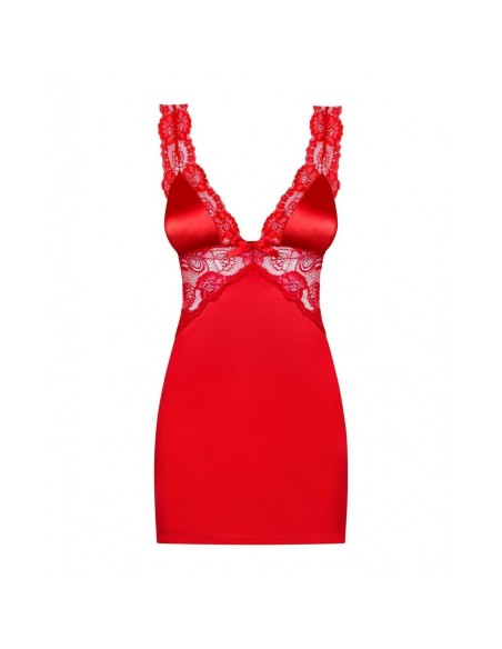 Chemise & String Secred L/XL Obsessive Secred chemise Rouge