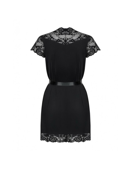 Blouse Obsessive Noir S/M Fleurs