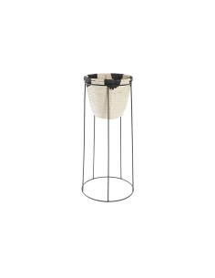 Cache-pot DKD Home Decor Naturel Noir Métal Colonial Fibre (30 x 30 x 62 cm)