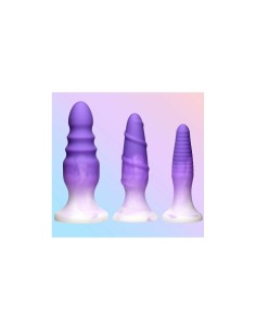 Plug Anal XR Violet Silicone Lot 3 Pièces 2