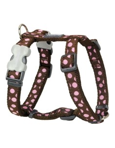 Harnais pour Chien Red Dingo Style Rose Marron Pois 25-39 cm