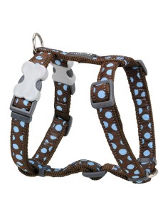 Harnais pour Chien Red Dingo Style Bleu Marron Pois 30-48 cm
