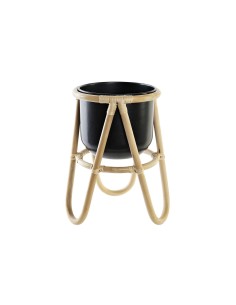 Cache-pot DKD Home Decor Naturel Noir Métal Colonial Bambou (26 x 26 x 40 cm)